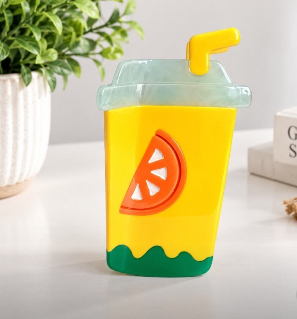 Acetate Orange Aid Drink Hair Claw Clip New